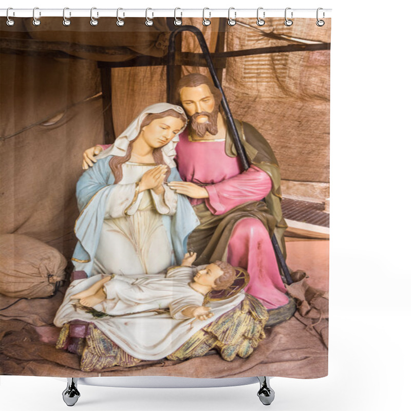 Personality  Nativity Of Jesus Shower Curtains