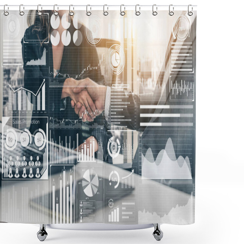 Personality  Big Data Technology For Business Finance Concept. Shower Curtains