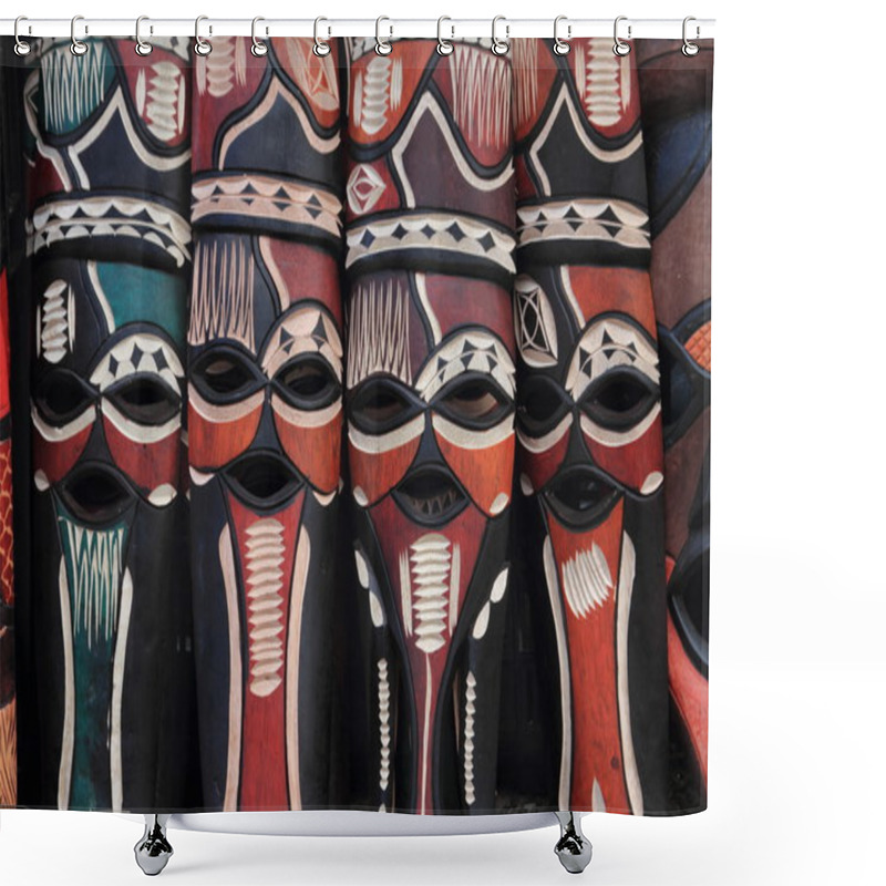 Personality  African Masks Shower Curtains