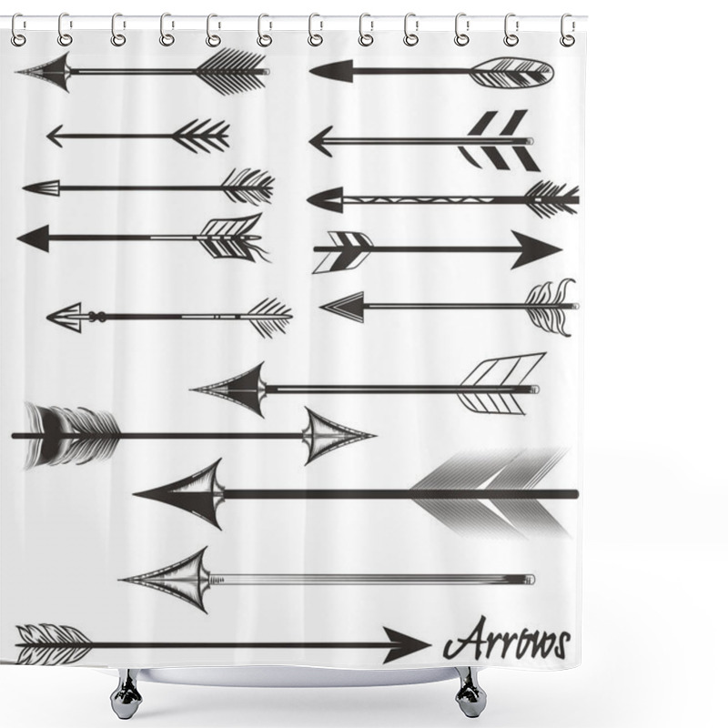 Personality  Big Set Of Vector Tribal Arrows For Design Shower Curtains