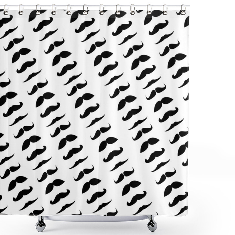 Personality  Movember Steamless Pattern Shower Curtains