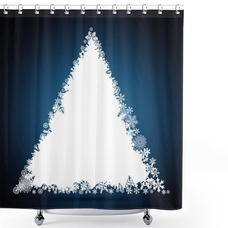 Personality  Christmas Tree, Snowflake Design Background. Shower Curtains