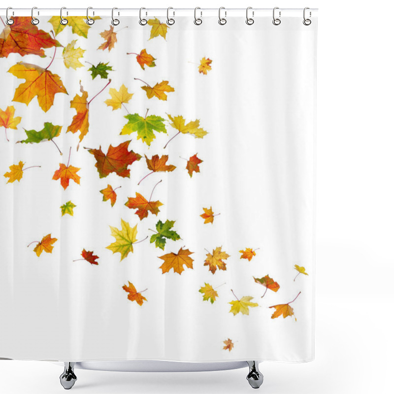 Personality  Maple Leaves Falling Shower Curtains