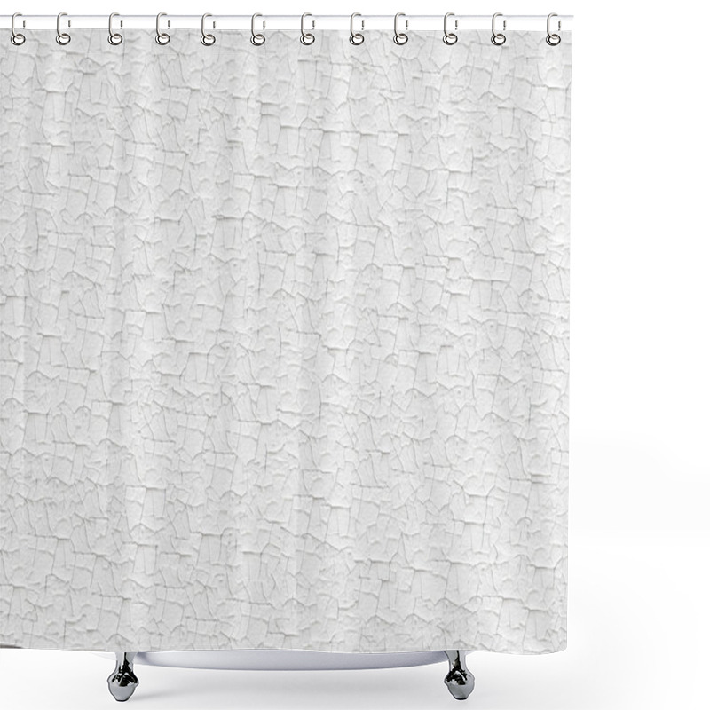 Personality  Seamless White Painted Cracked Texture. Shower Curtains