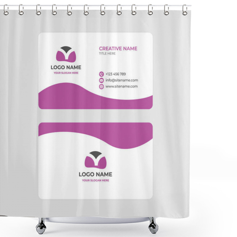 Personality  A Minimalist Vector Business Card Design, Perfect For Modern Professionals Seeking A Clean And Creative Branding Solution Shower Curtains