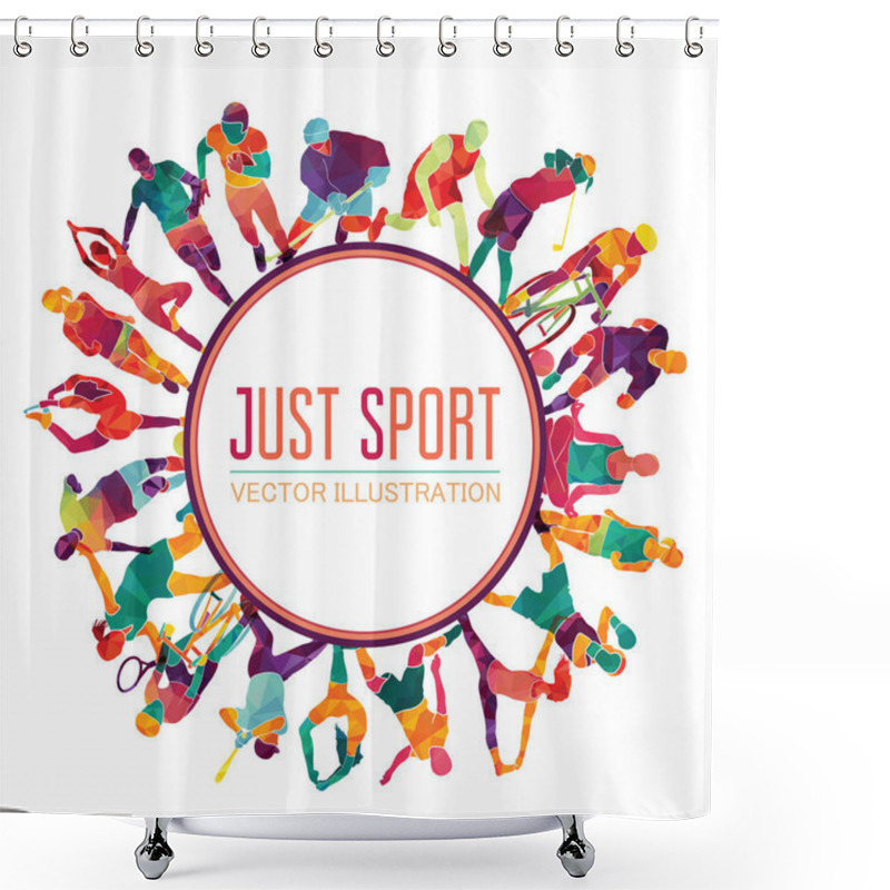 Personality  Sport Background Vector Illustration  Shower Curtains