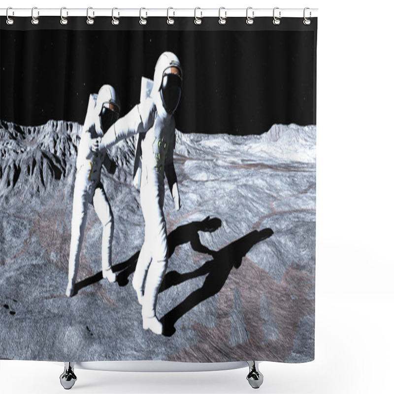 Personality  Follow Me On The Moon Shower Curtains