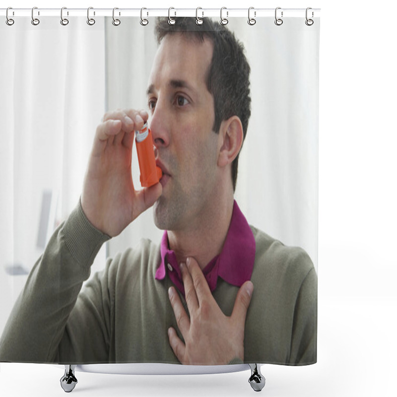 Personality  ASTHMA TREATMENT, MAN Shower Curtains