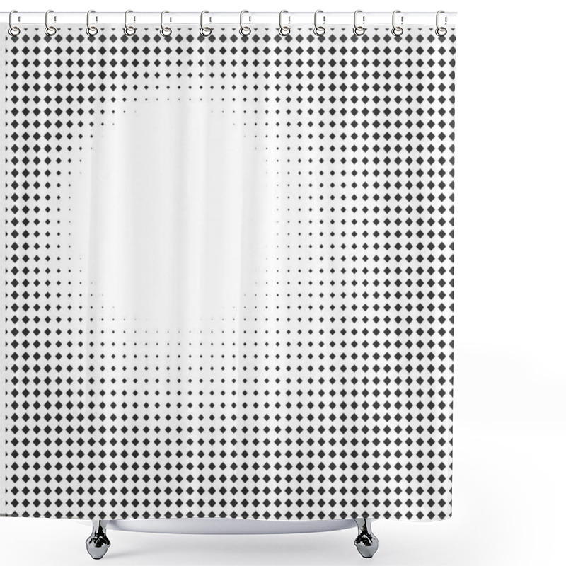 Personality  Abstract Halftone Texture With Rhombuses. Shower Curtains