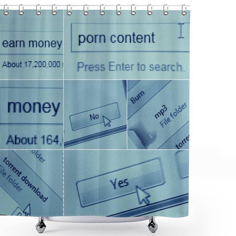 Personality  Computer Monitor Shower Curtains