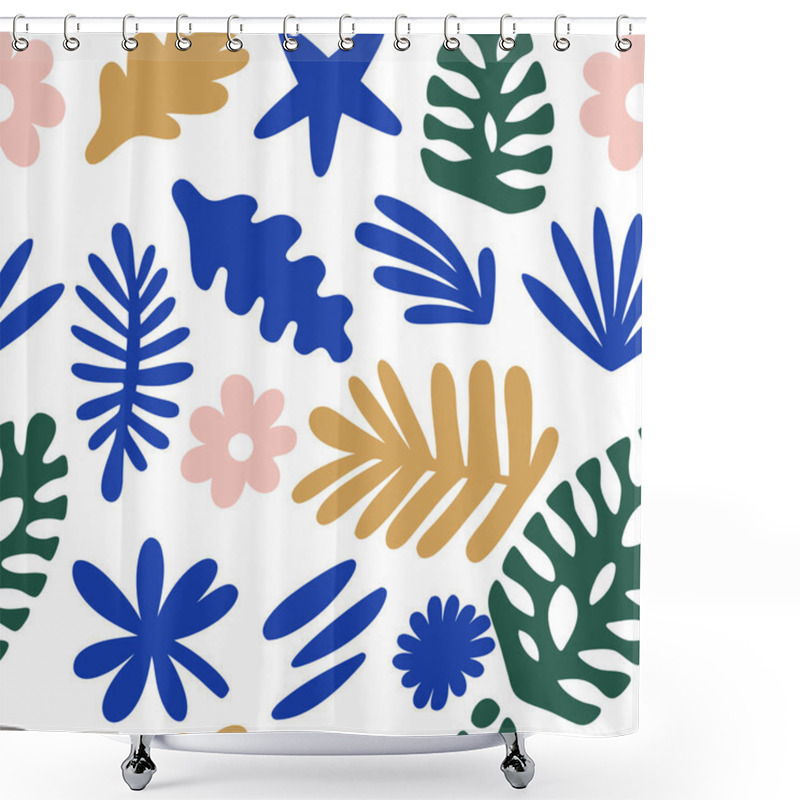 Personality  Tremdy Pattern  Background With Abstract Floral And Leaf Patterns Shower Curtains