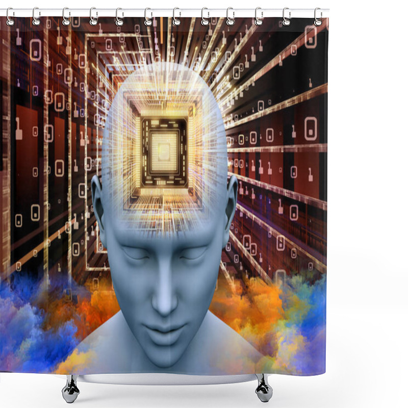 Personality  Virtual Thought Shower Curtains