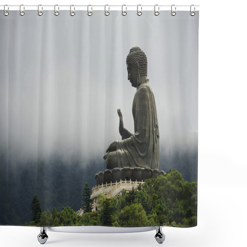 Personality  Tian Tan Buddha, Lantau Island, Hong Kong Shower Curtains