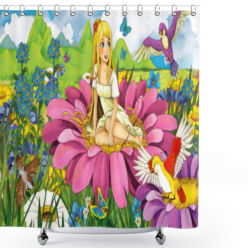 Personality  Cartoon Fairy Tale Scene Shower Curtains