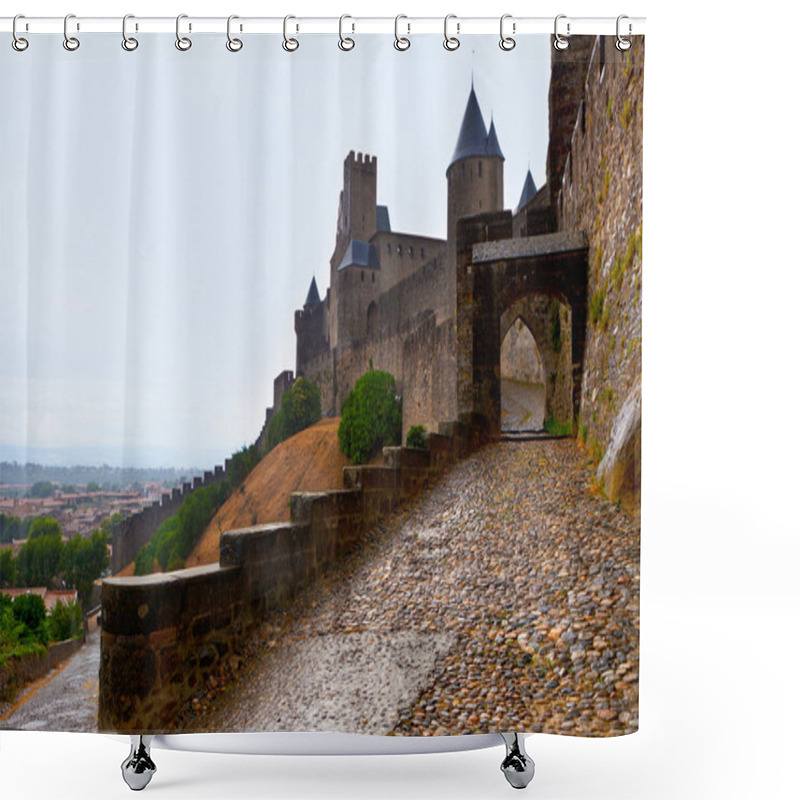 Personality  Castle Of Carcassonne - South Of France Shower Curtains