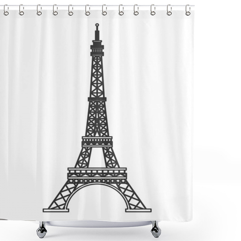 Personality  Tour Eiffel Icon Shower Curtains