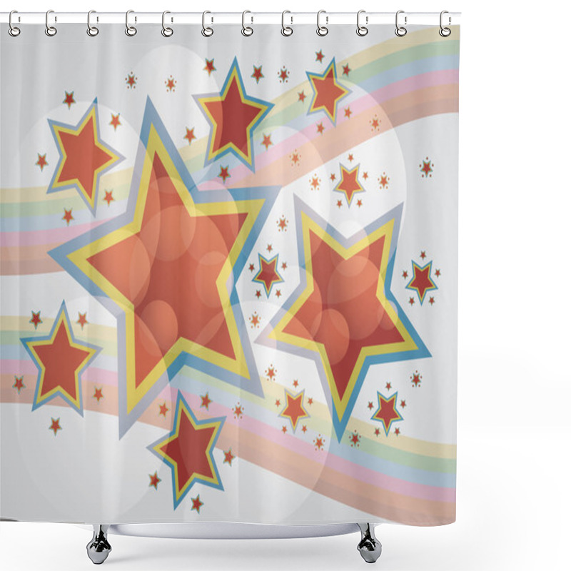 Personality  Abstract Stars Shower Curtains