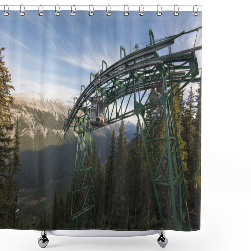 Personality  Sulfer Mountain Banff Gondola Shower Curtains