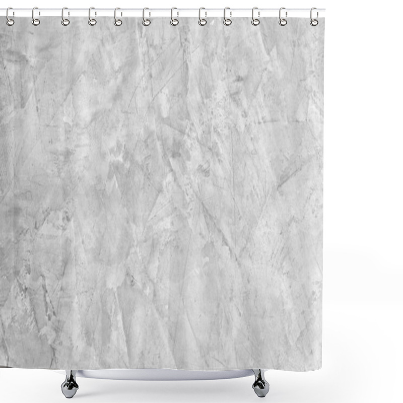 Personality  Polished Cement Concrete Wall Texture And Background In Black And White Loft Style Design. Shower Curtains