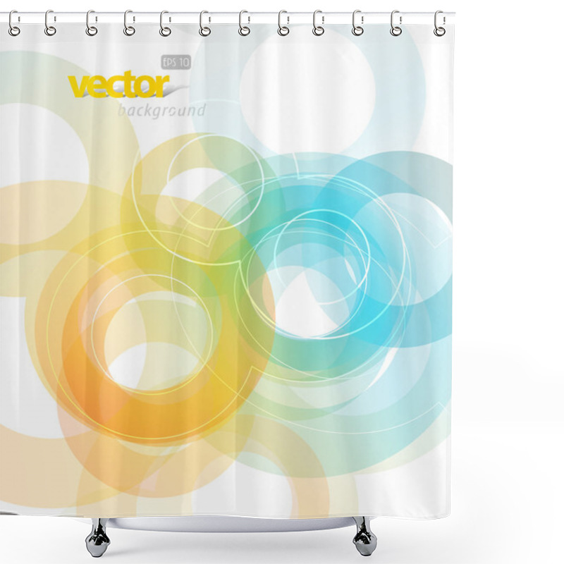 Personality  Abstract Illustration With Circles. Shower Curtains