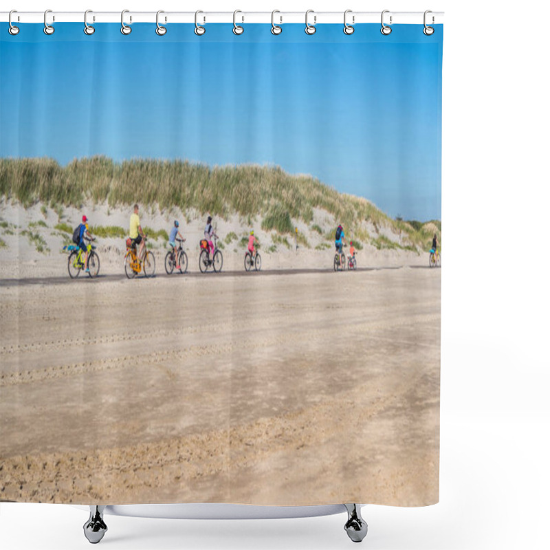 Personality  Bicycle Path To The Beach At The North Sea Shower Curtains