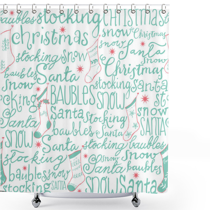 Personality  Christmas Pattern Shower Curtains