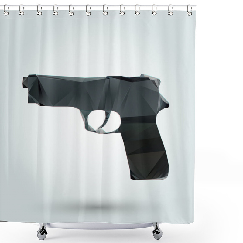 Personality  Abstract Gun. Vector Illustration Shower Curtains