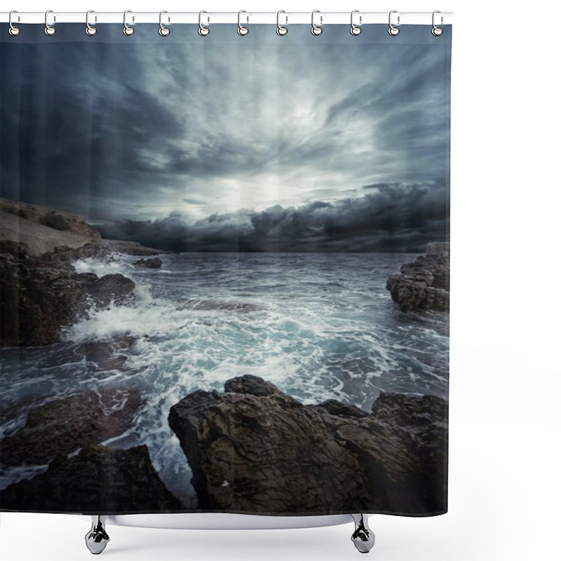 Personality  Ocean Storm Shower Curtains