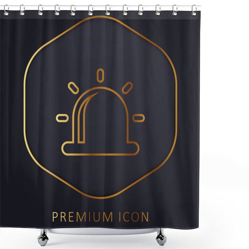 Personality  Alarm Golden Line Premium Logo Or Icon Shower Curtains