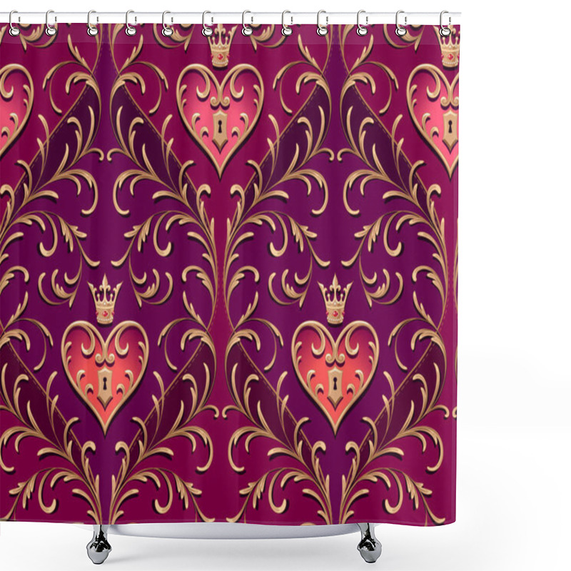 Personality  Royal Padlock Pattern Shower Curtains