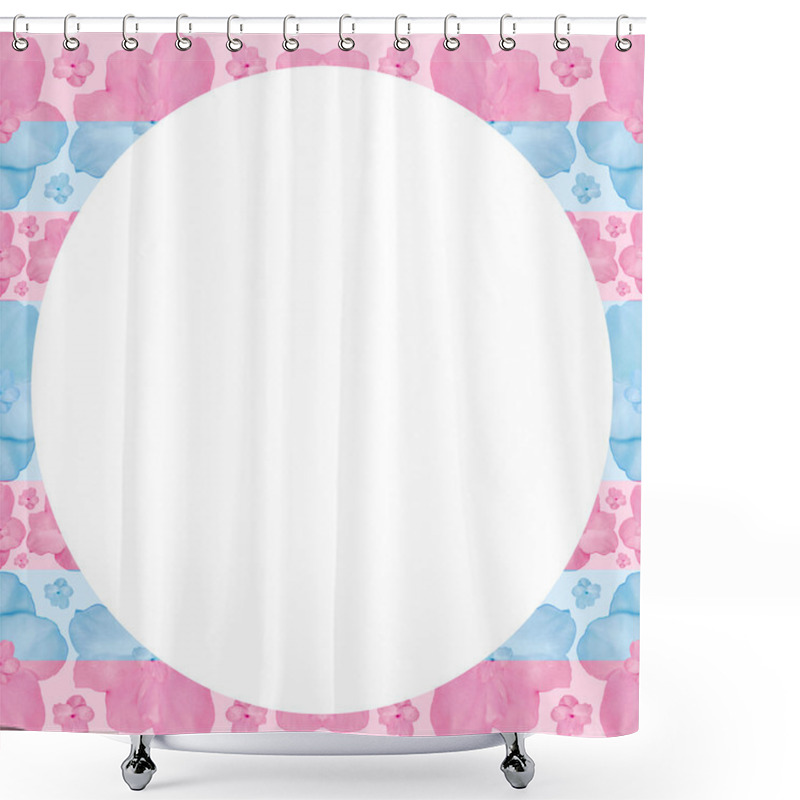 Personality  Stylized Floral Frame Background Shower Curtains