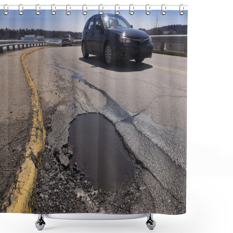 Personality  Pothole Shower Curtains