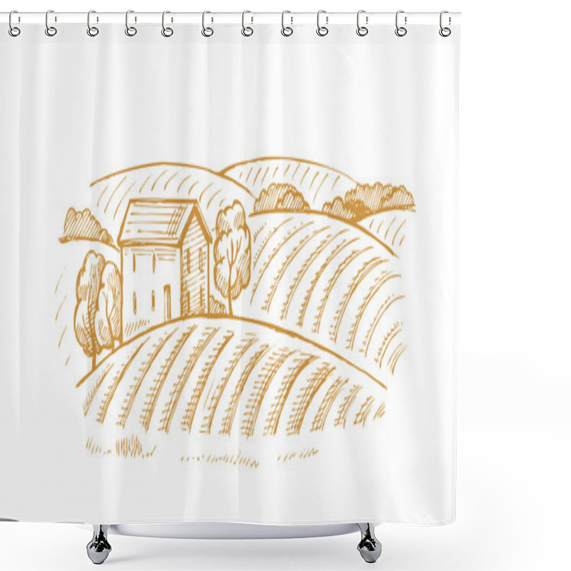 Personality  Village And Landscape Shower Curtains