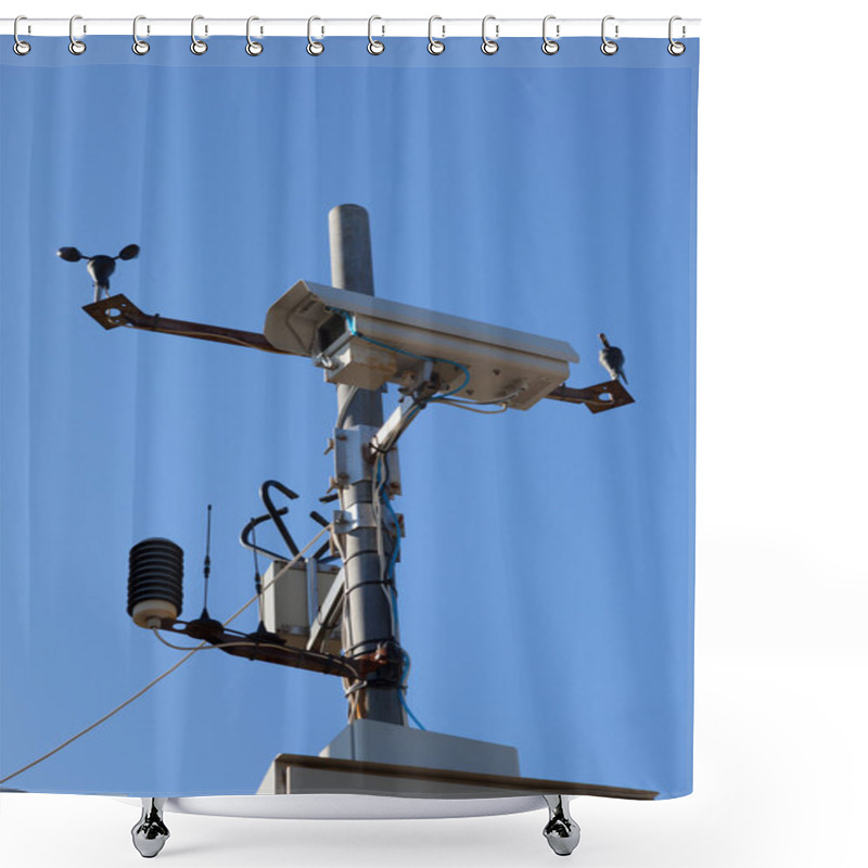 Personality  Video Camera And Weather Sensors Shower Curtains