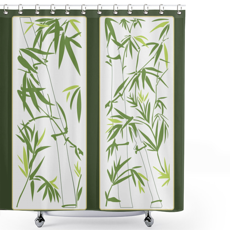 Personality  Bamboo Vector Illustration Shower Curtains