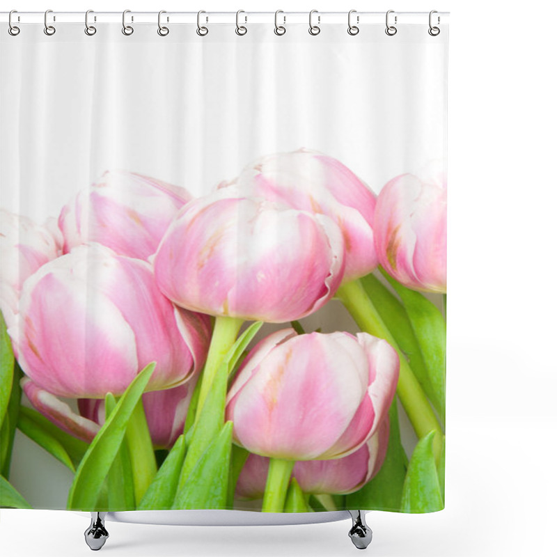 Personality  Pink Tulips Shower Curtains