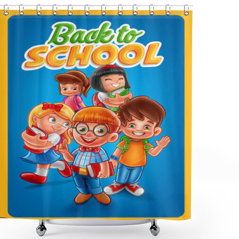 Personality  Back To School Concept, Vector Illustration Shower Curtains