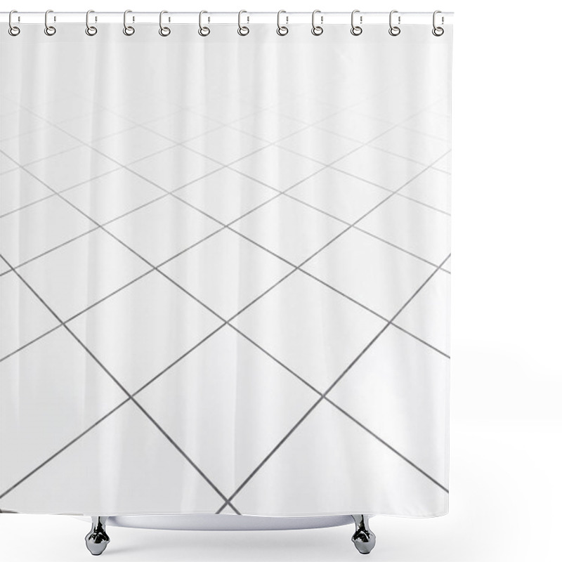 Personality  Raised Floor White Shower Curtains