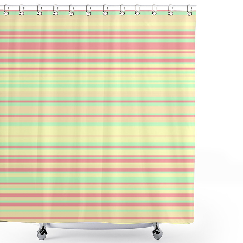 Personality  Pastel Horizontal Stripes Pattern. Perfect For Backgrounds, Textiles, Websites, Or Any Design Needing A Soft, Cheerful Aesthetic. Shower Curtains