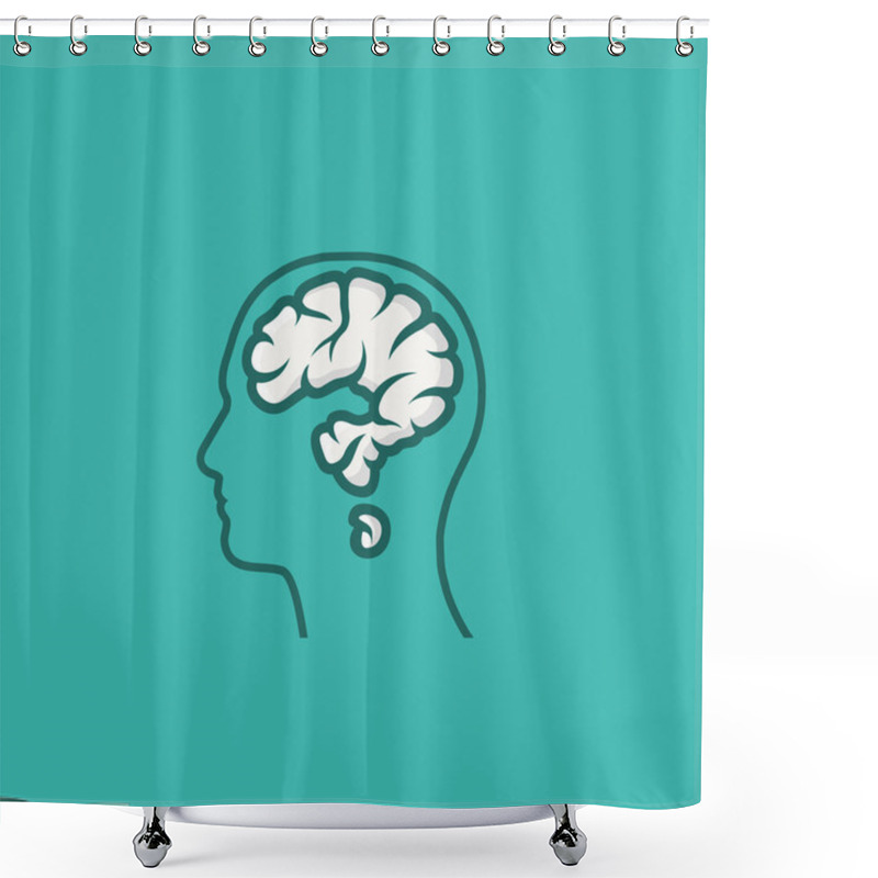 Personality  Human Head With Brain Shower Curtains