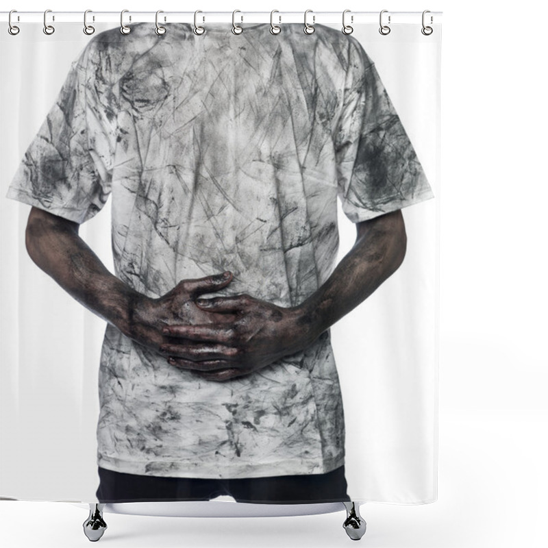 Personality  Dirty Hands Shower Curtains