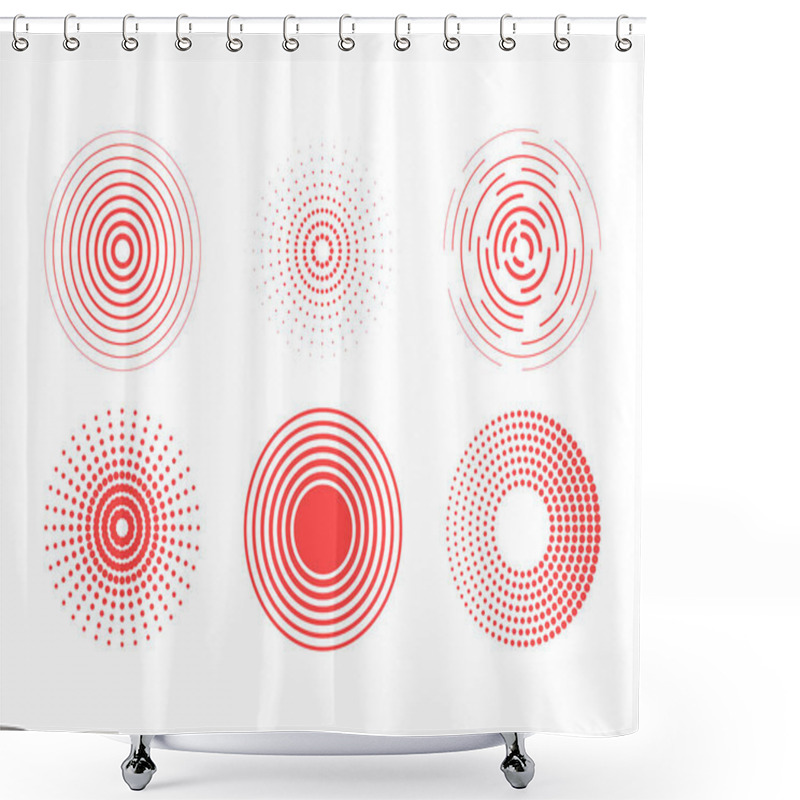 Personality  Identification Process. Abstract Background. Red Rings Sound Wave And Line With Points In A Circle. Sound Wave Wallpaper. Radio Station Signal. Circle Spin Vector Set. Shower Curtains