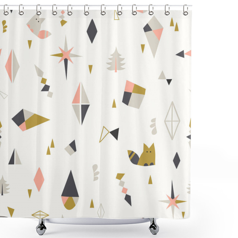 Personality  New Year Seamless Pattern  Shower Curtains