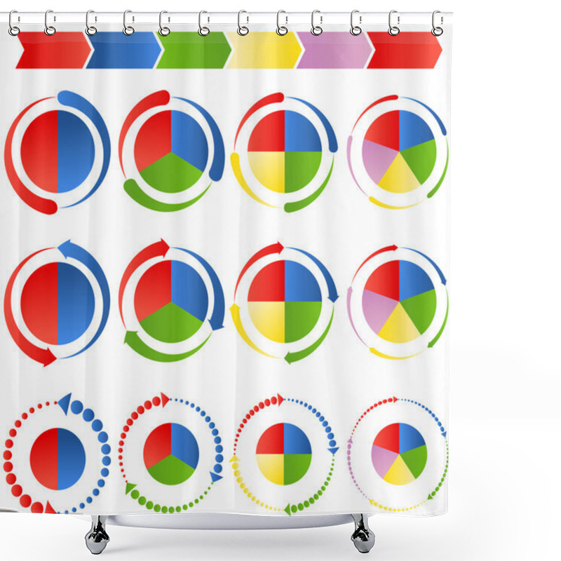 Personality  Process Arrow Pie Charts Shower Curtains