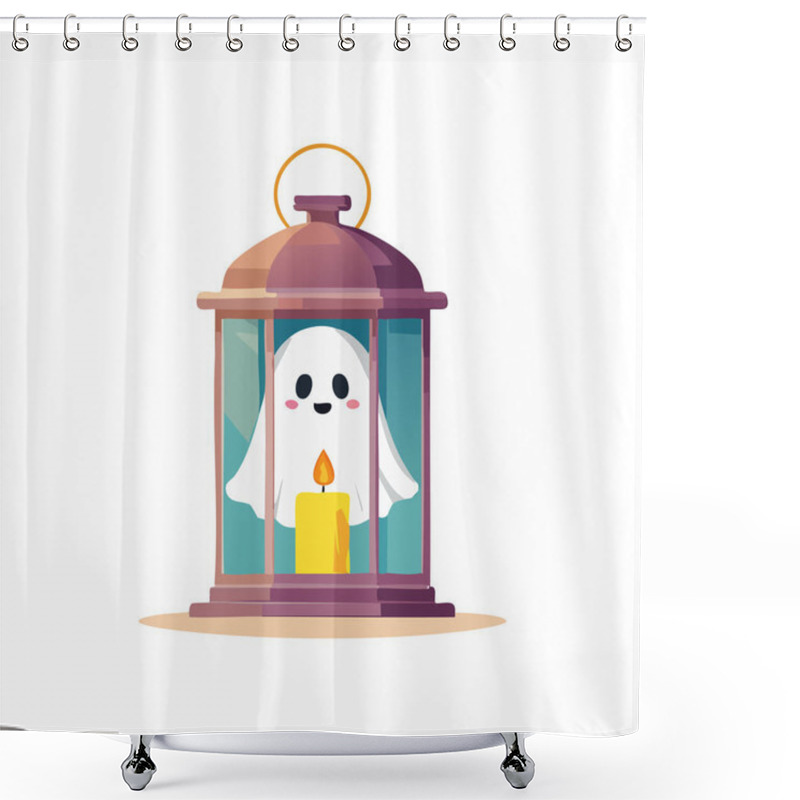 Personality  Candlelit Ghost In A Lantern Shower Curtains