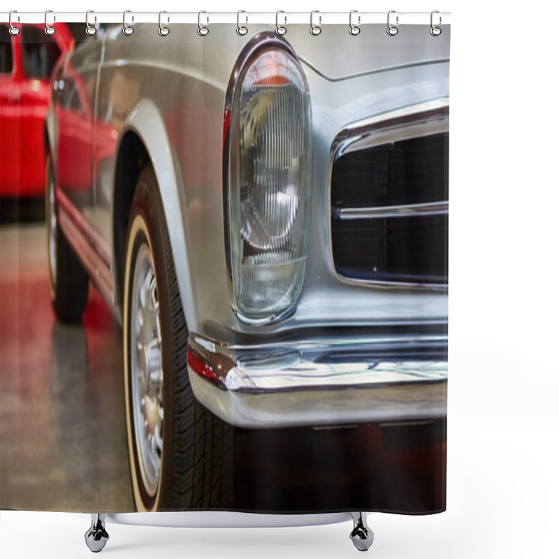 Personality  Detail Of Classic Car. Shower Curtains