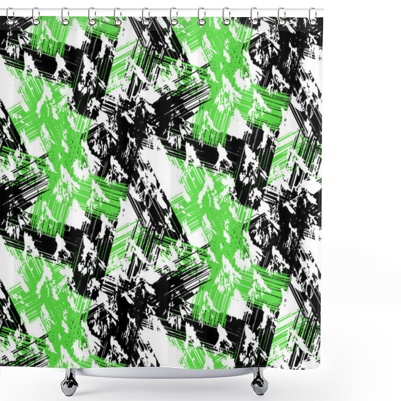 Personality  Grunge Hand Painted Abstract Pattern Shower Curtains