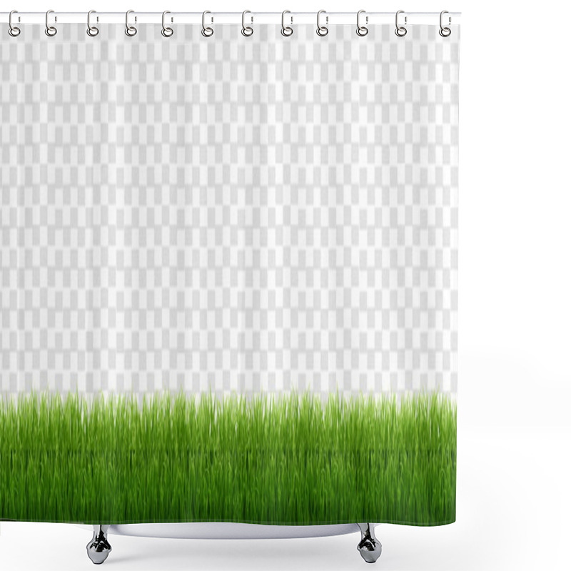 Personality  Green Grass Isolated Transparent Background Shower Curtains