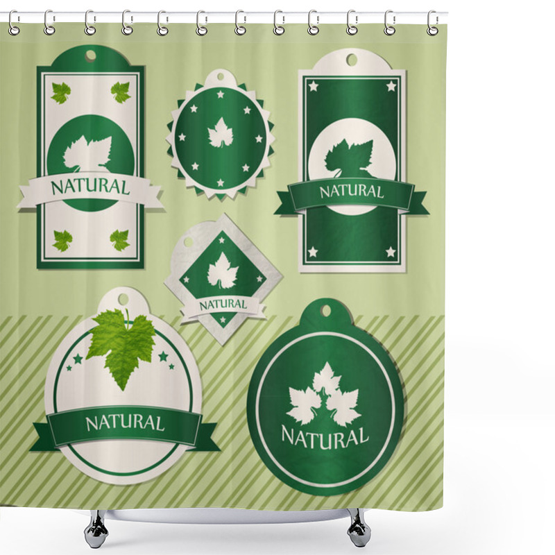 Personality  Collection Of Natural Frames. Vector Illustration. Shower Curtains