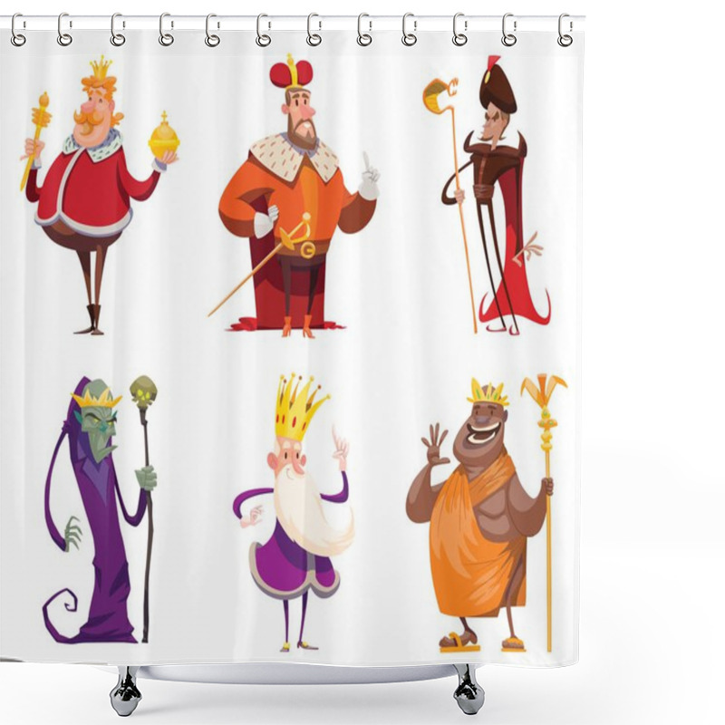 Personality  Set Of Funny Kings Shower Curtains